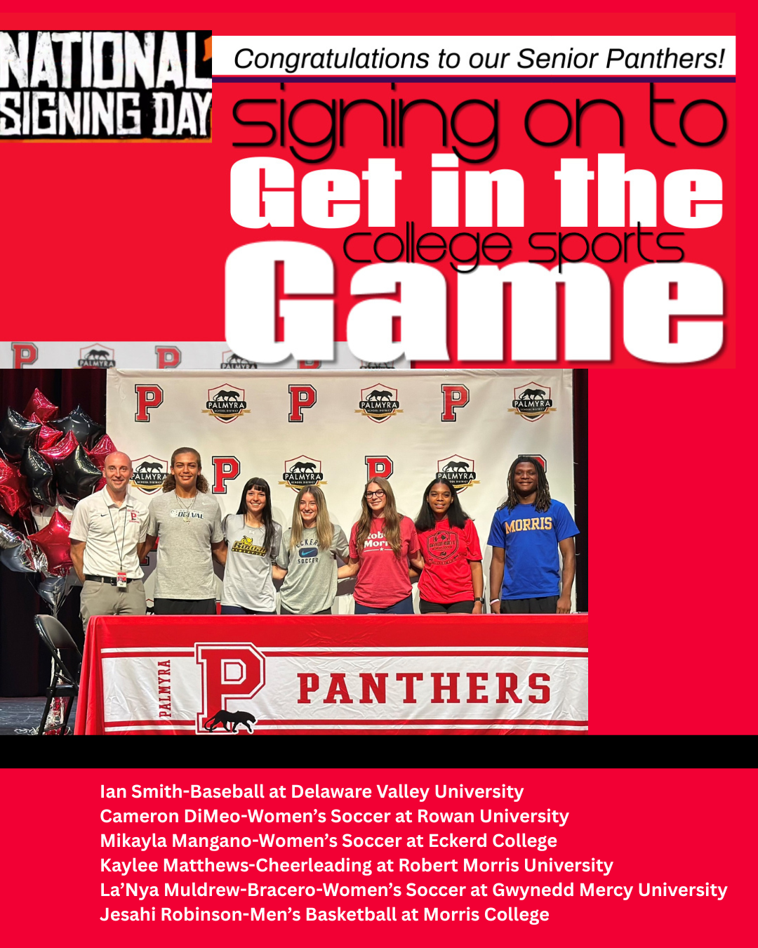 Congratulations to our Senior Panthers!