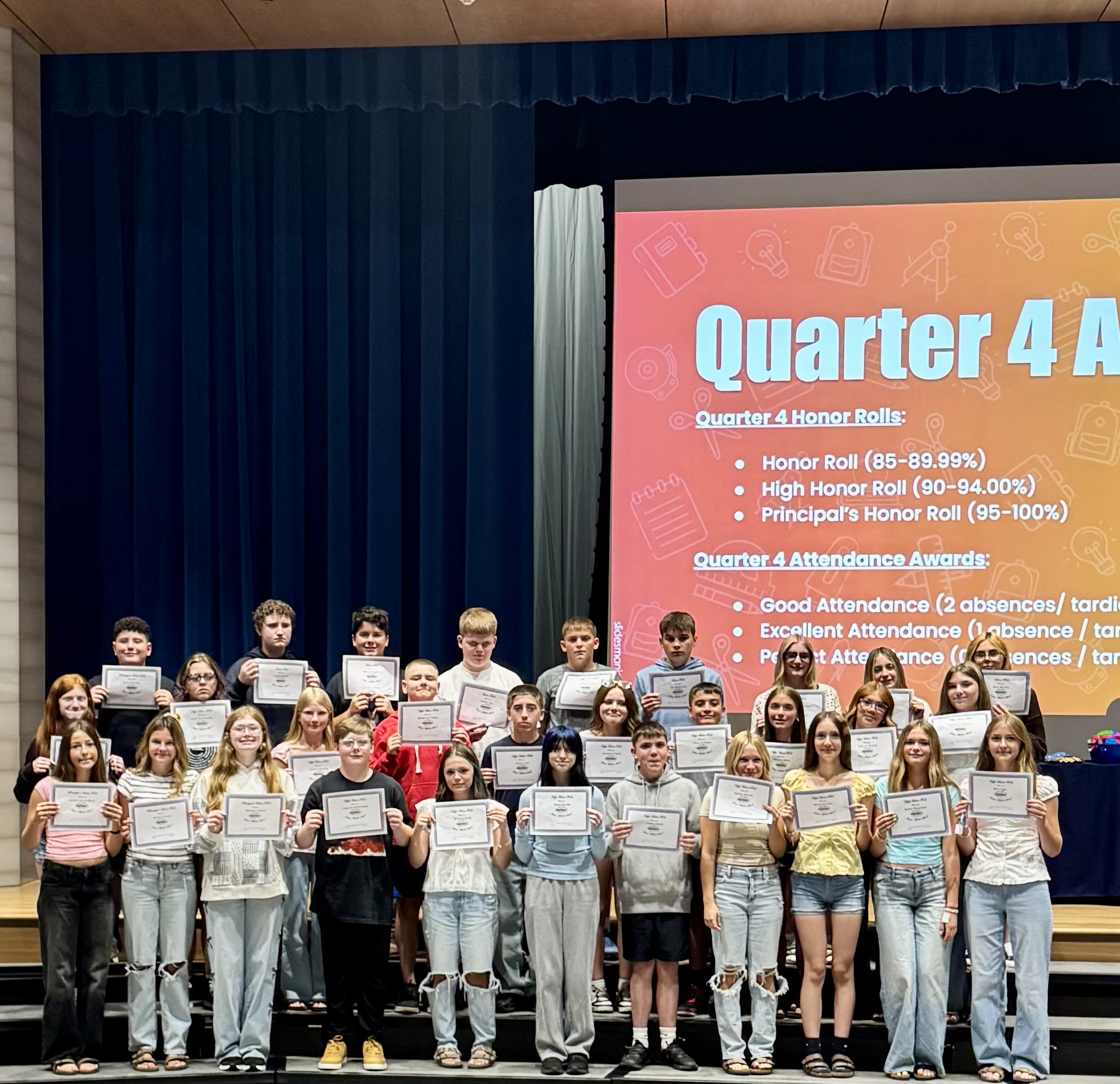 JMS Q4 Honor Roll and Attendance Assemblies