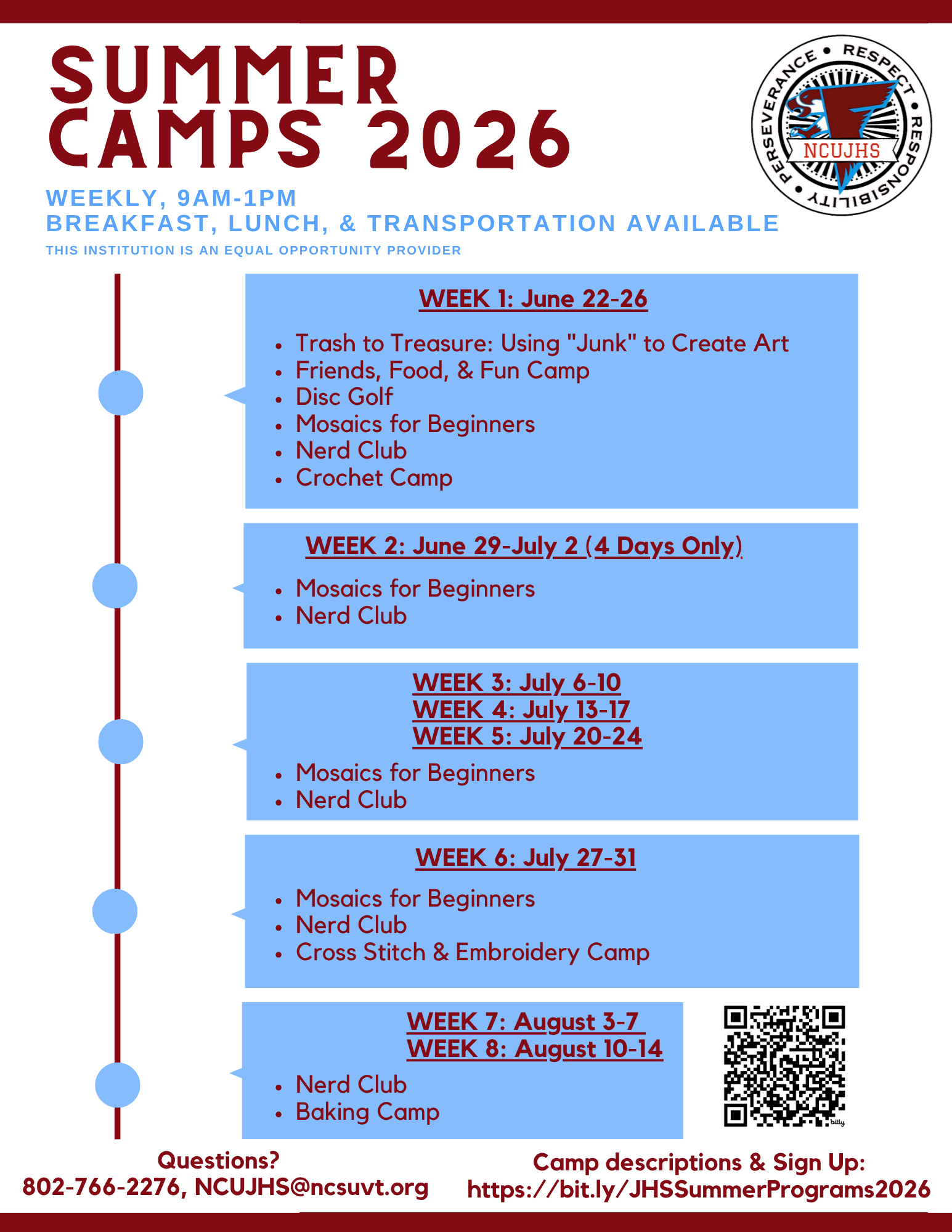 SUMMER CAMP REGISTRATION NOW OPEN!