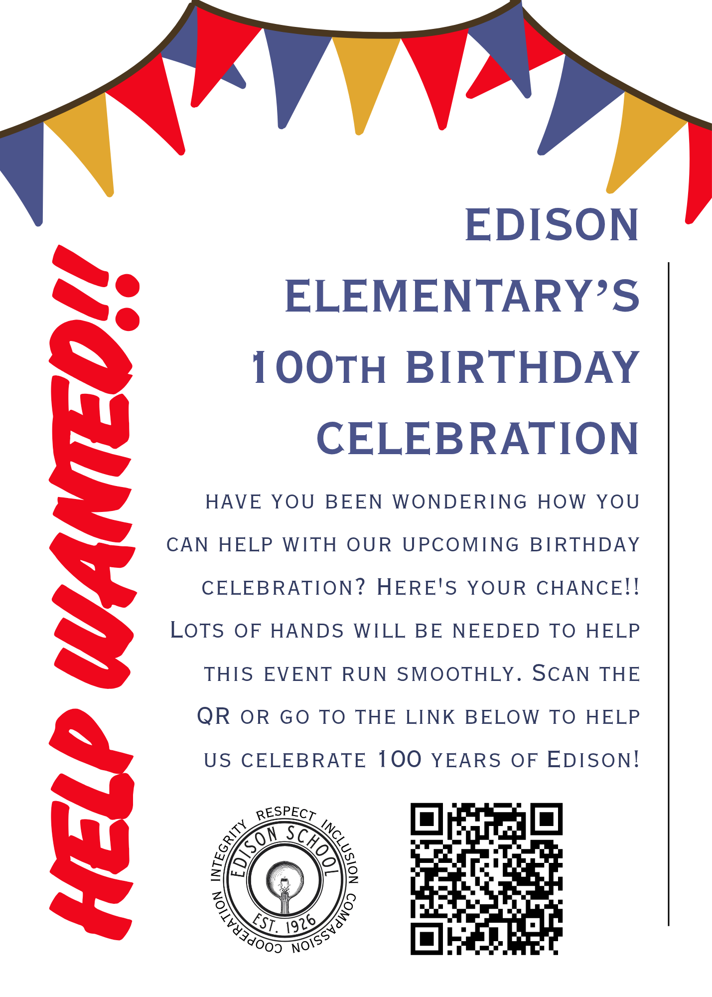 100th Birthday Volunteer Sign Up!!!