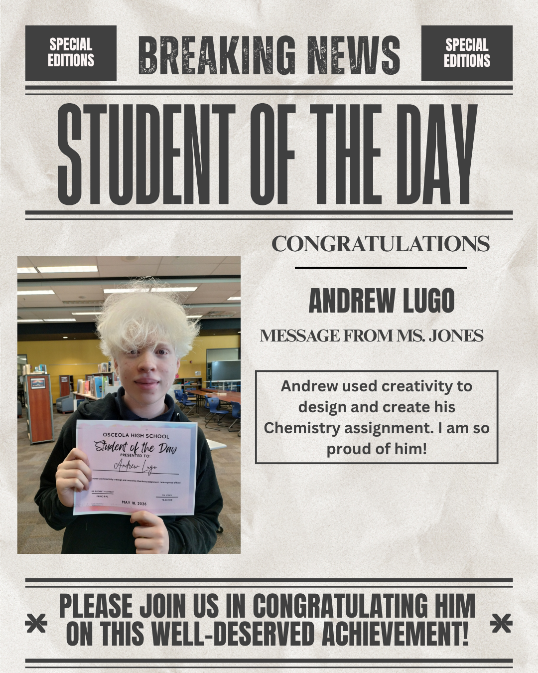 Student of the Day