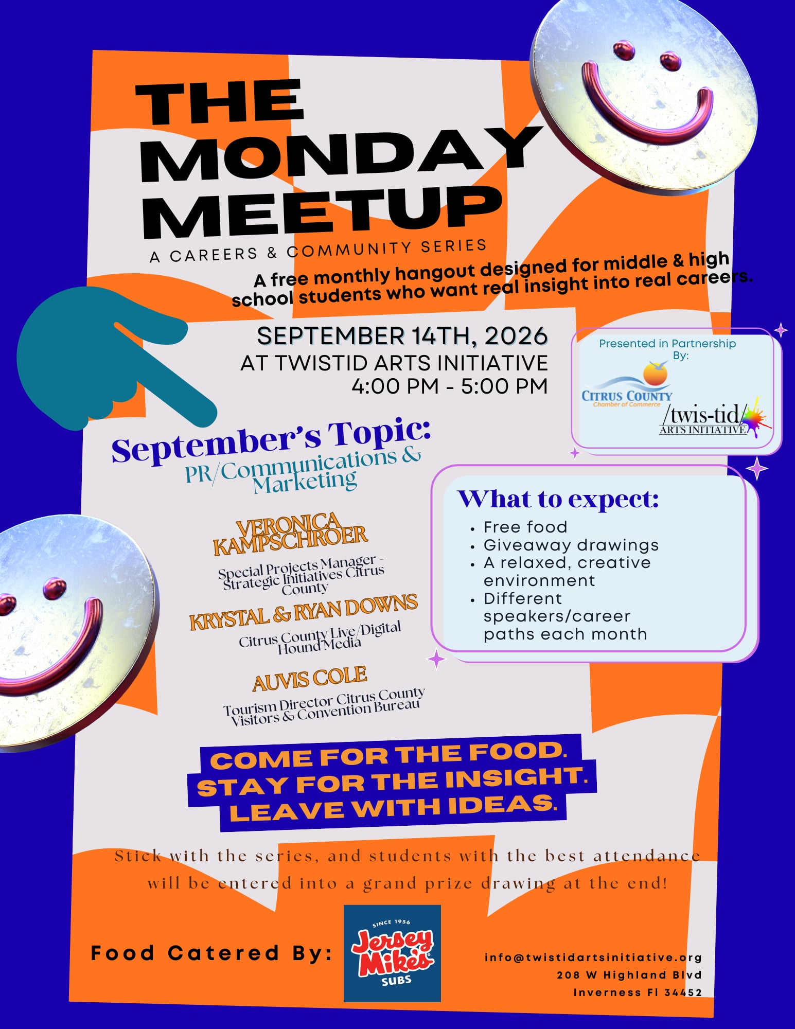 It's the Monday Meetup! Free Food and Fun Conversation! 
