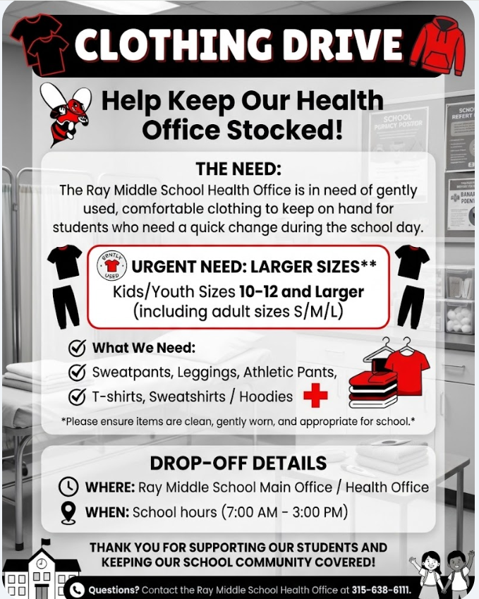 Ray Health Office: Clothing Drive