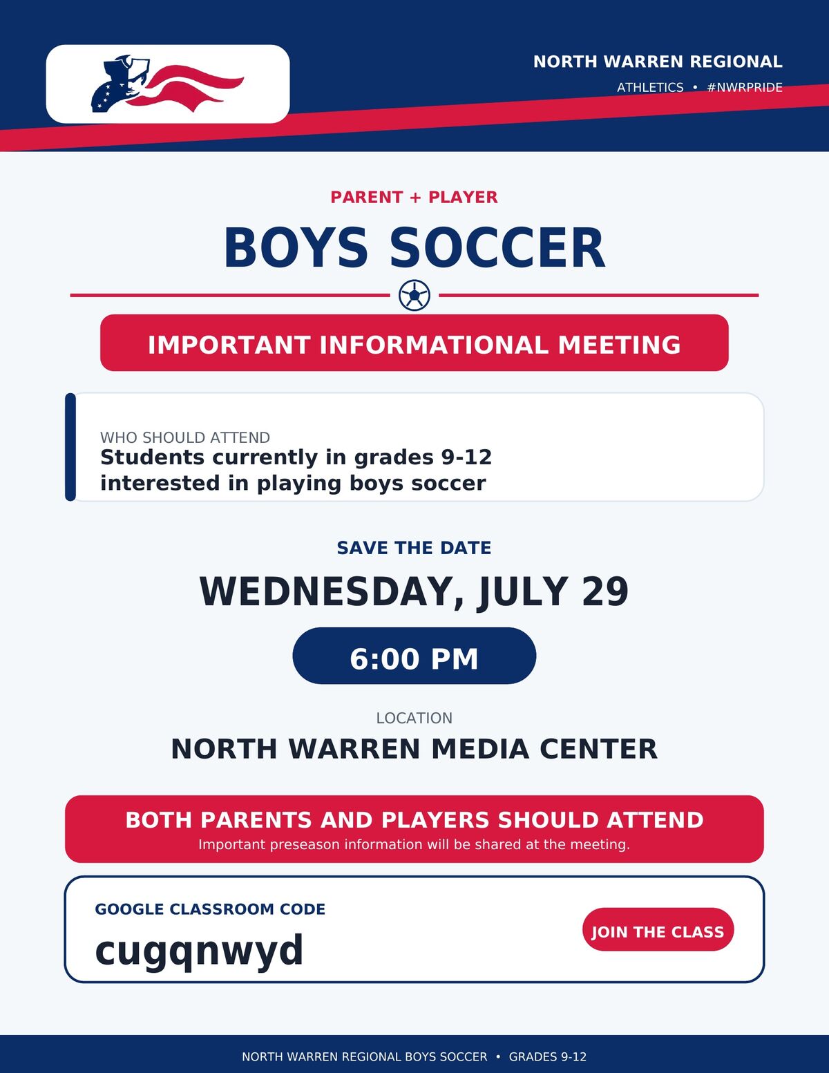 Boys Soccer Informational Meeting
