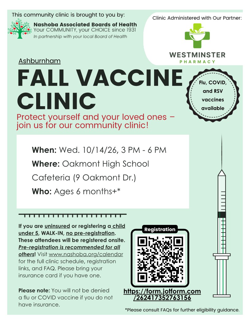 Fall Vaccine Clinic 10/14/2026