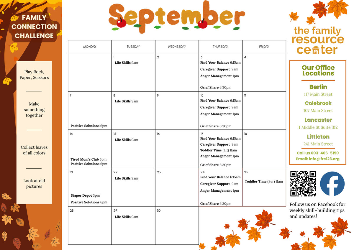 Family Resource Center offerings