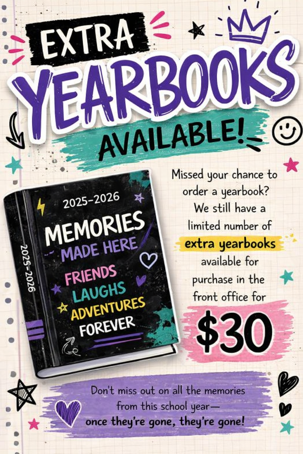 Extra Yearbooks For Sale!