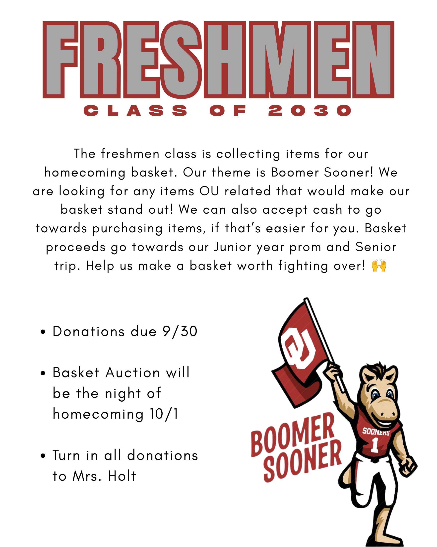 Freshmen Homecoming Basket
