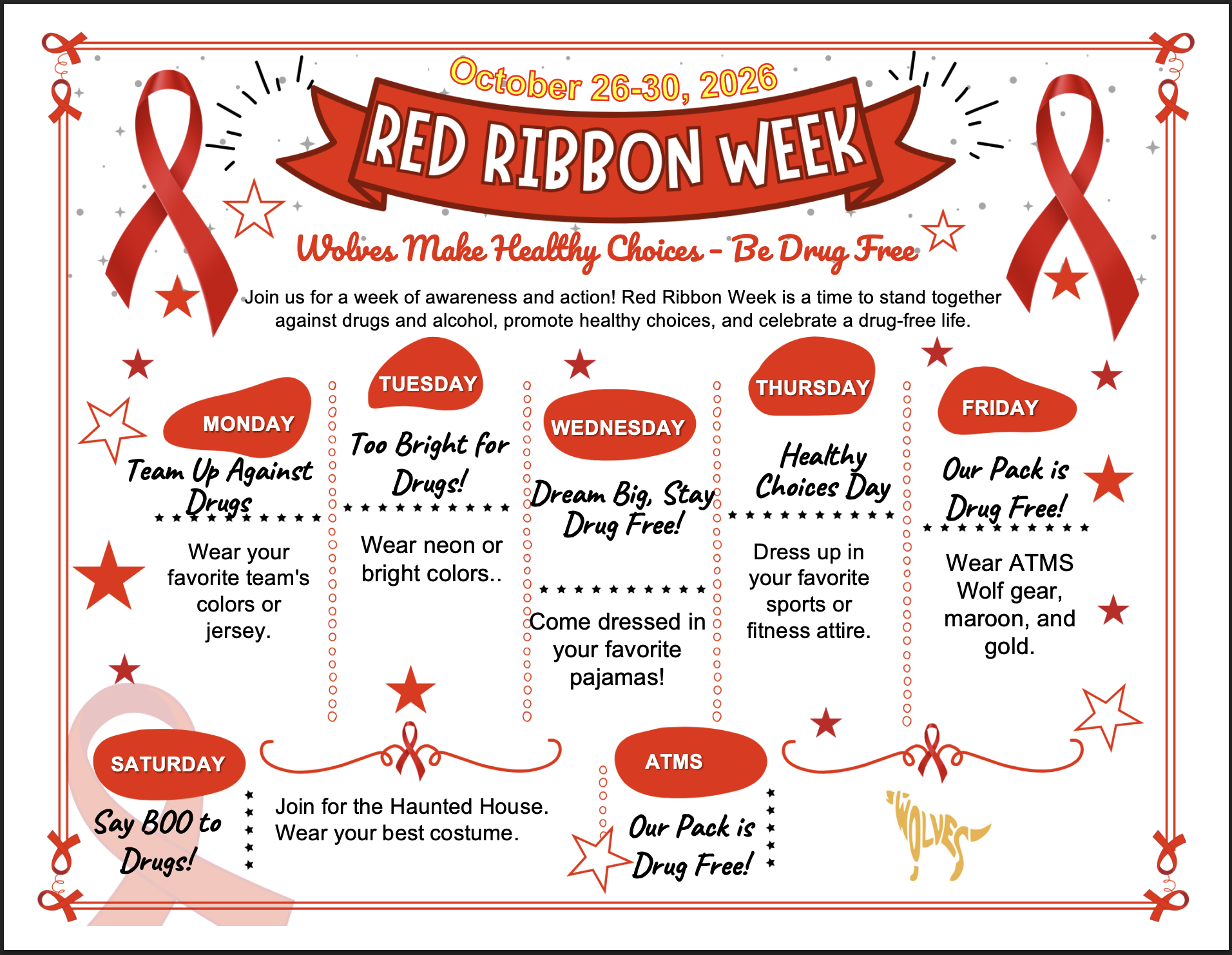 🐺❤️ ATMS RED RIBBON WEEK 2026! ❤️🐺