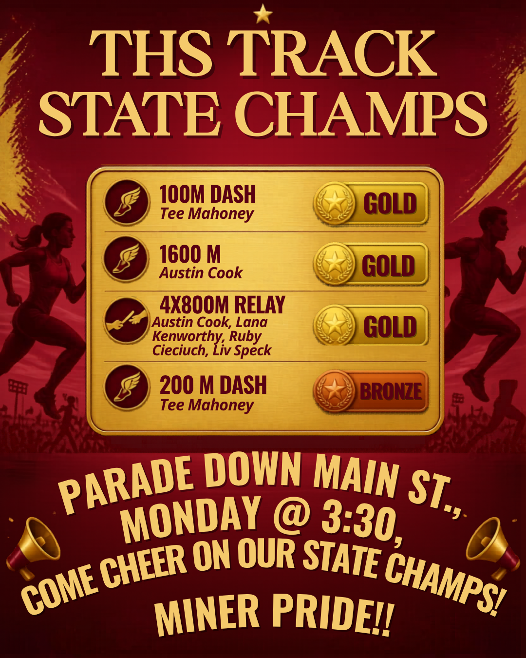 THS TRACK STATE CHAMP PARADE
