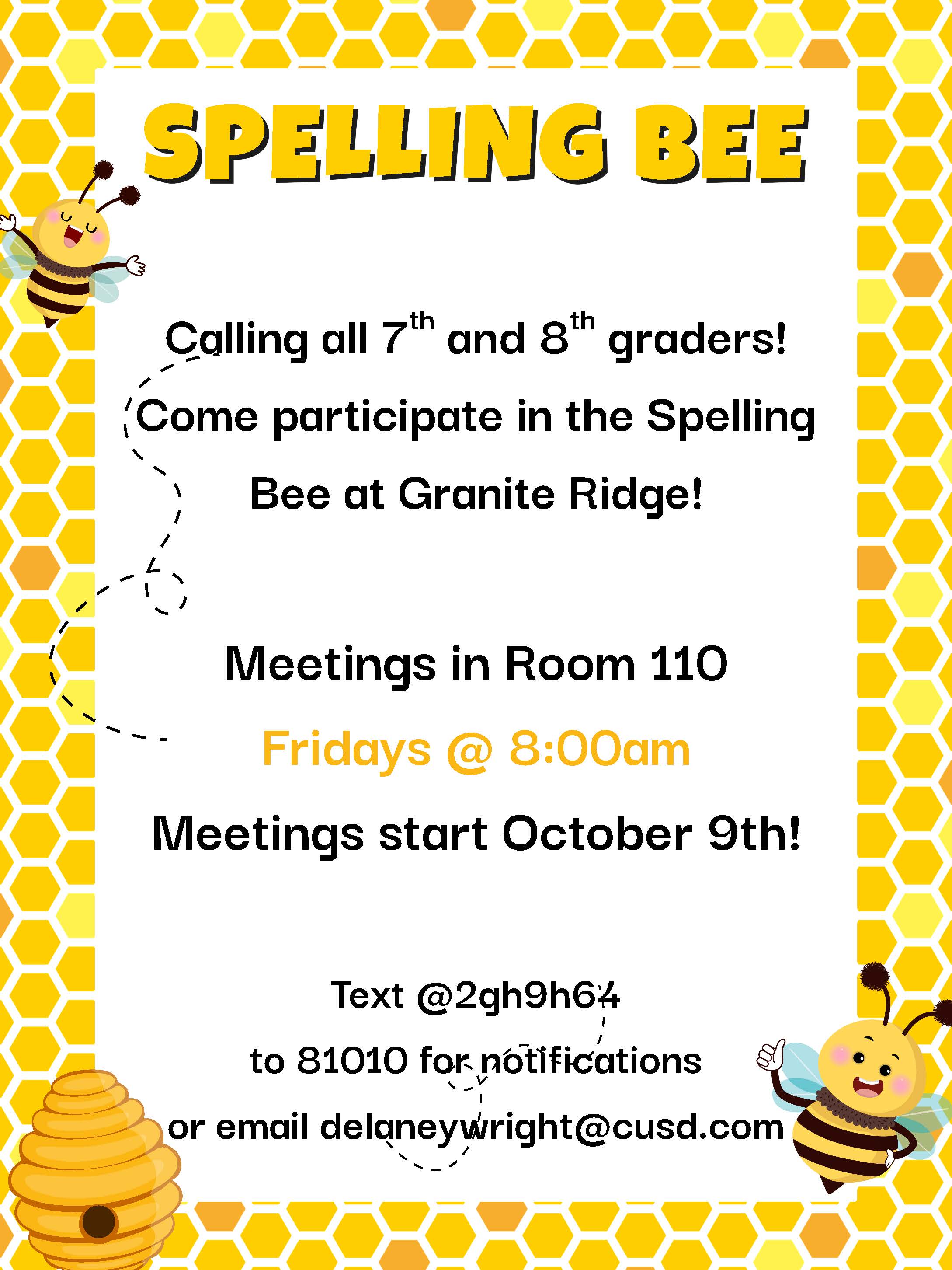 Spelling Bee Information