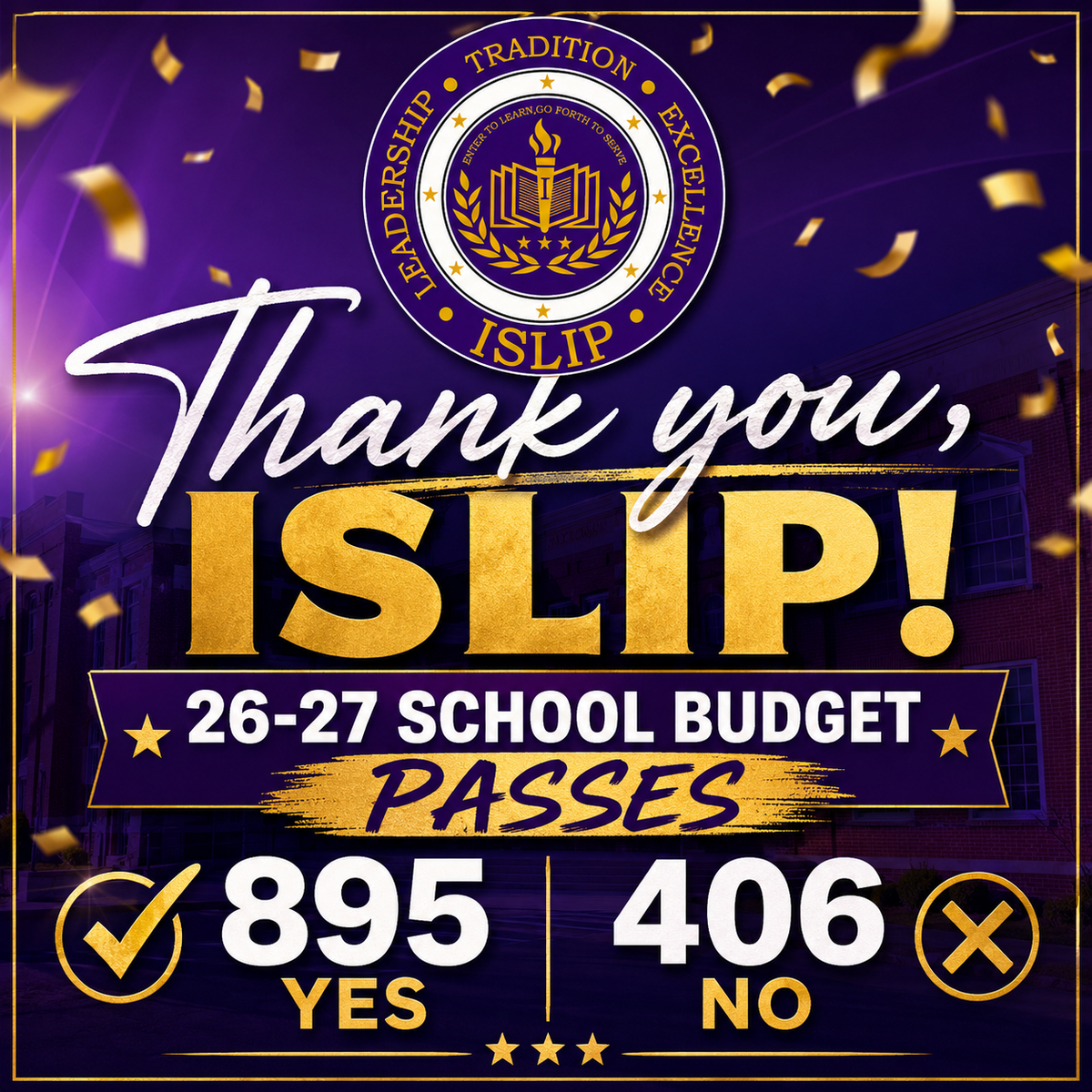 Islip Passes 26-27 School Budget After Re-Vote