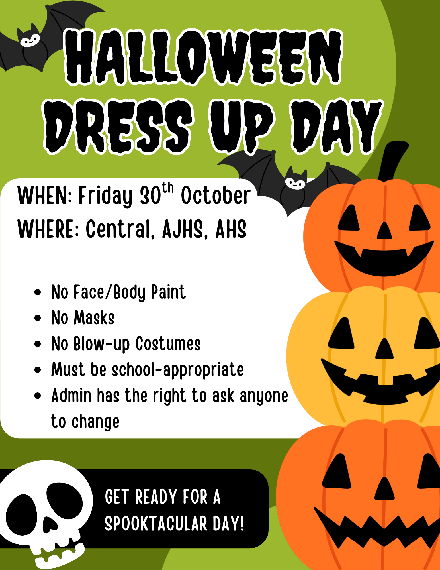 *Halloween Dress-up 10/30*