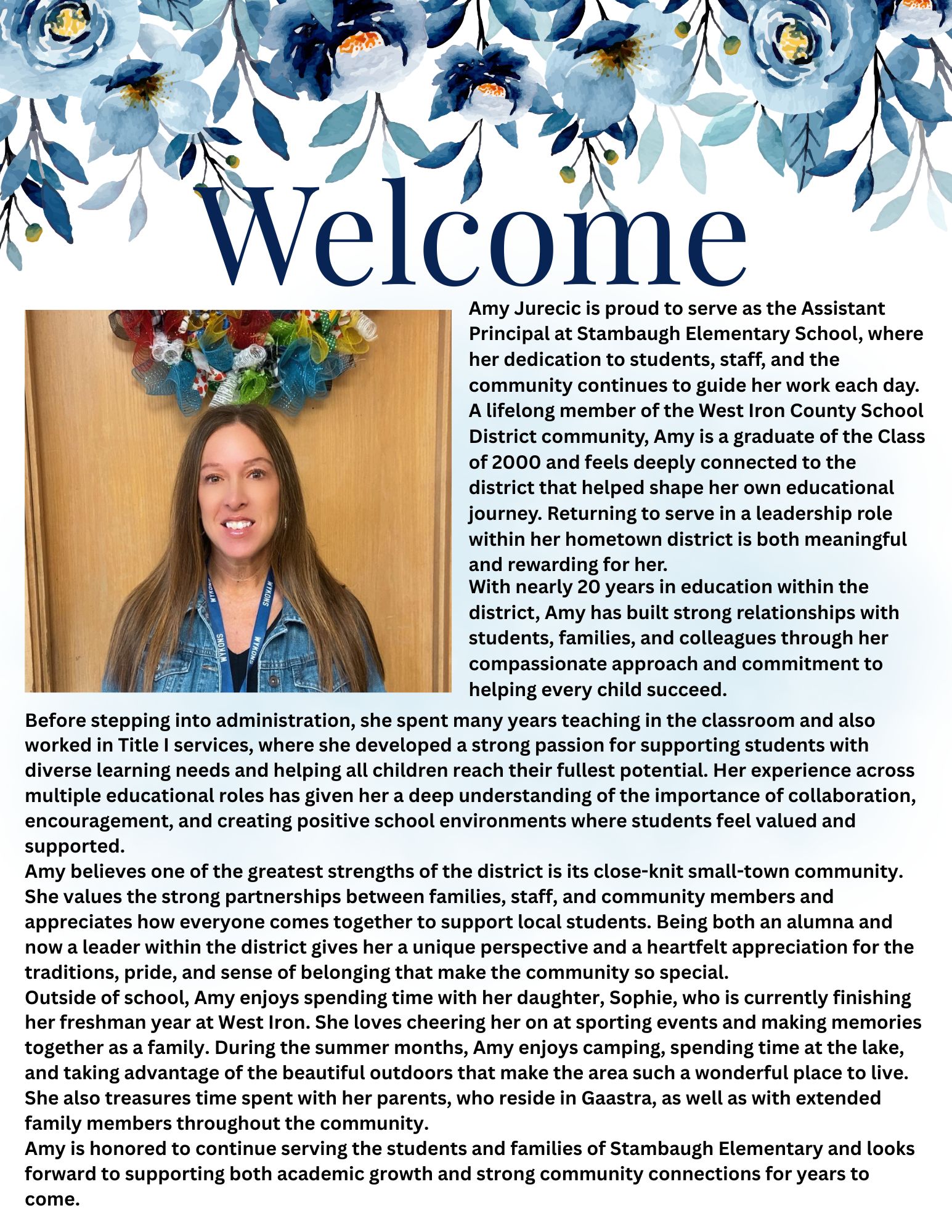 New Stambaugh Elementary Assistant Principal
