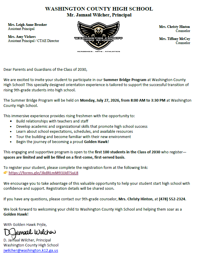 Summer Bridge Program
