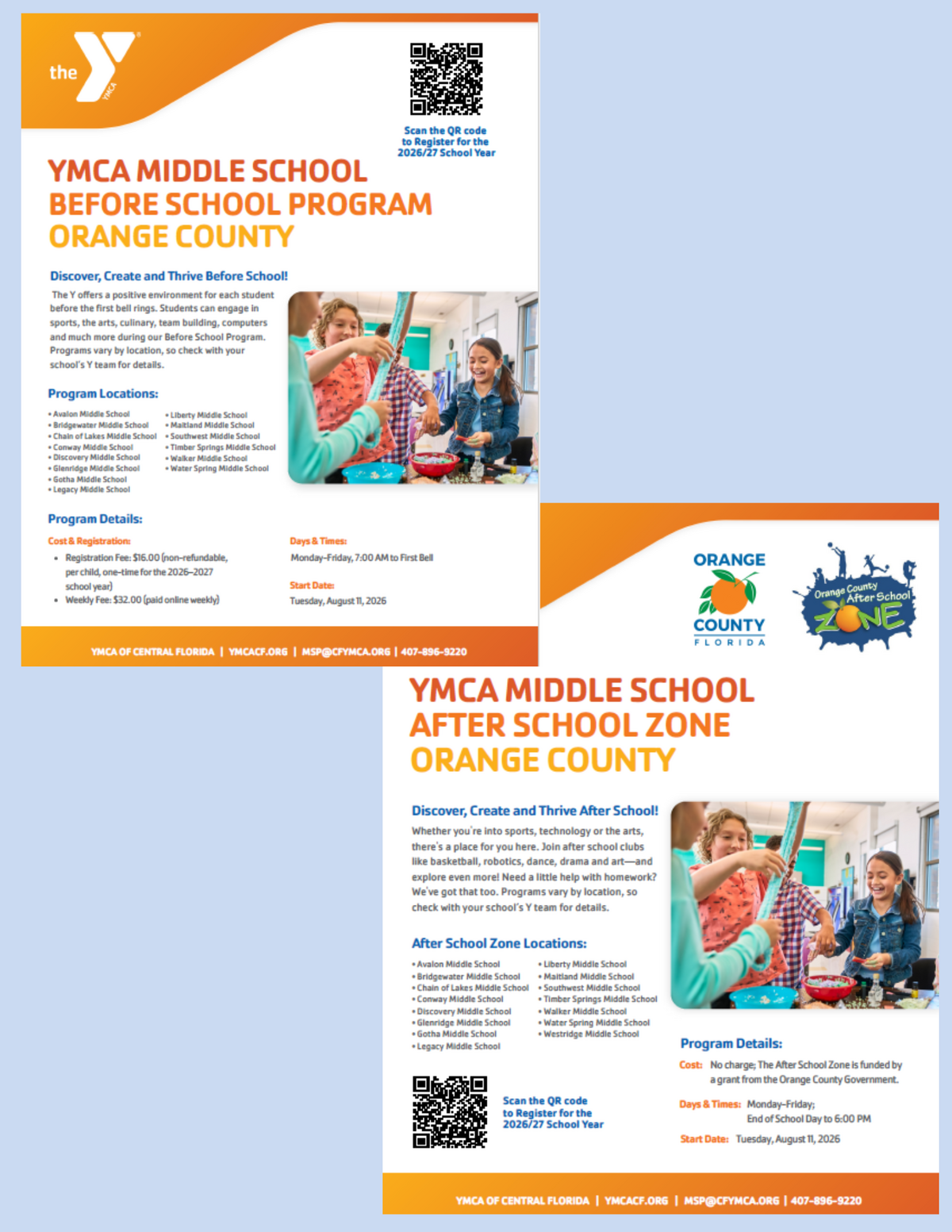 Children engaged in a science experiment with slime at a YMCA Middle School Before School Program event.