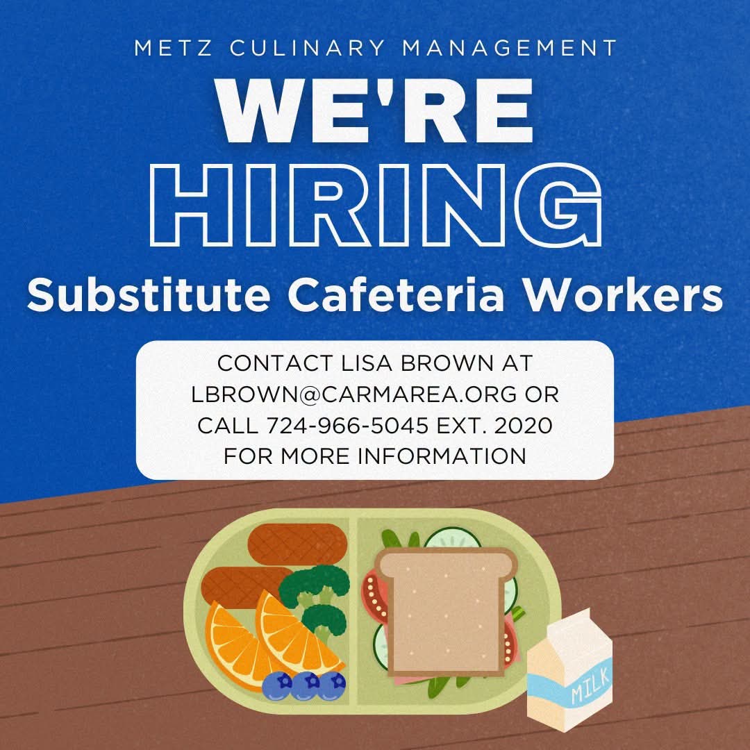 We're Hiring Cafeteria Substitutes