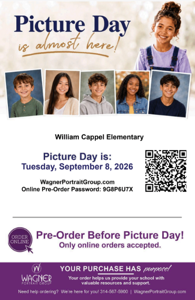 Fall School Picture Day is September 8th!