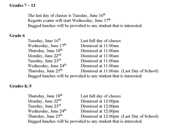 End of Year dates 2025-2026