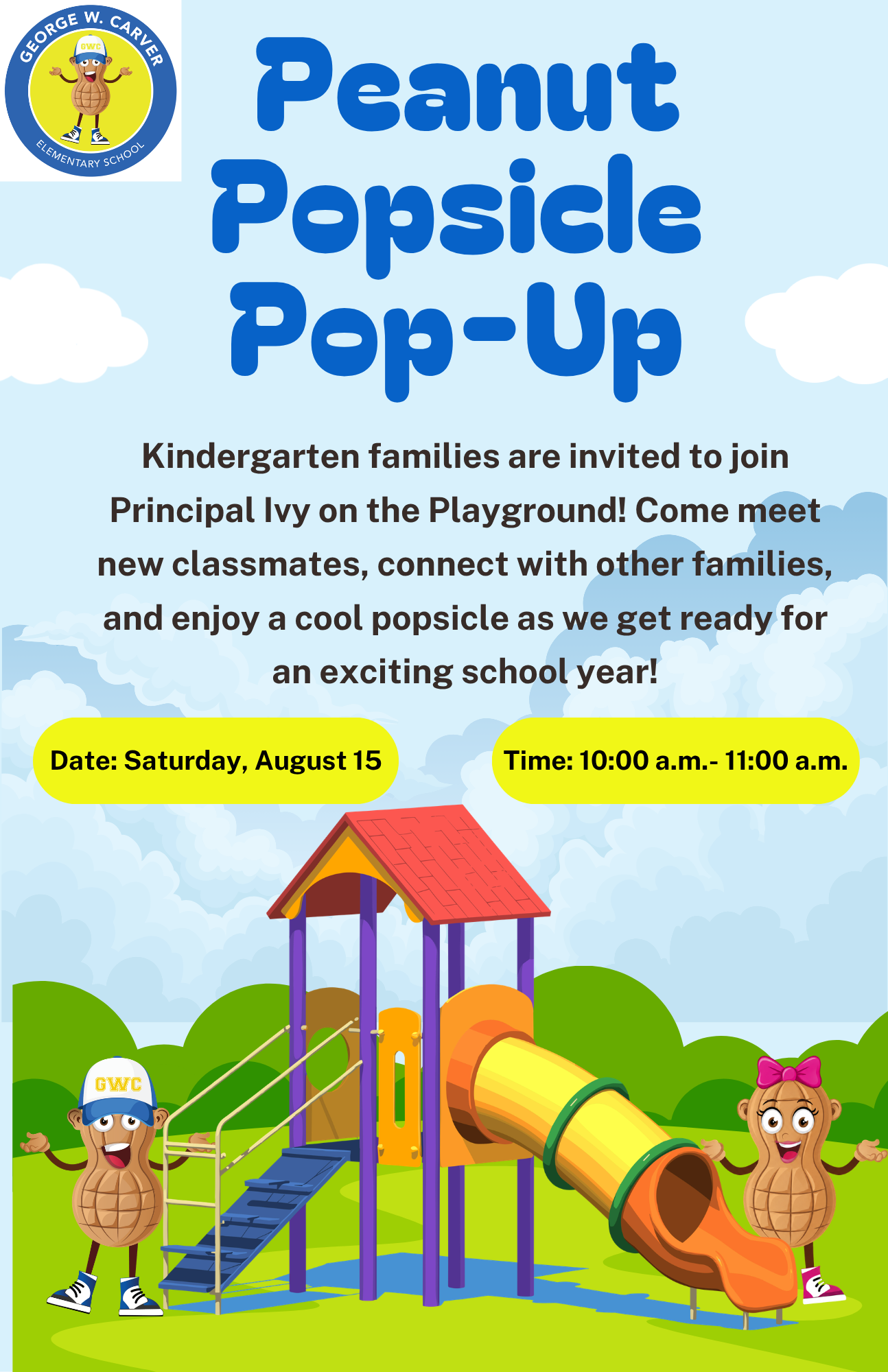 Kindergarten Peanut Popsicle Pop-Up