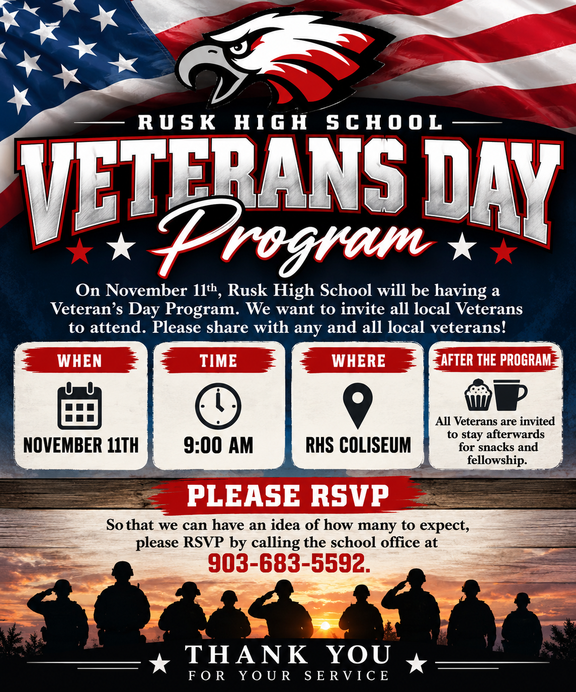 Veteran's Day Program--RSVP!
