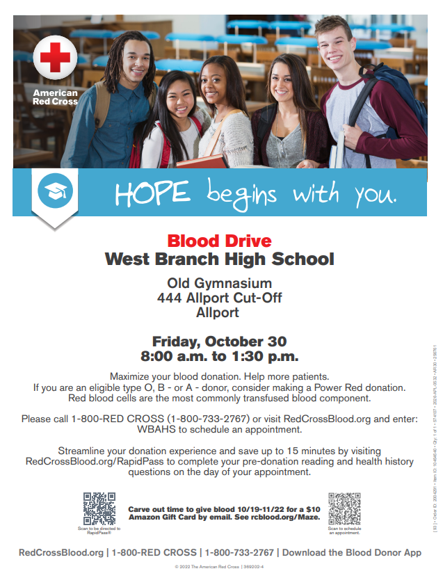 Blood Drive October 30, 2026
