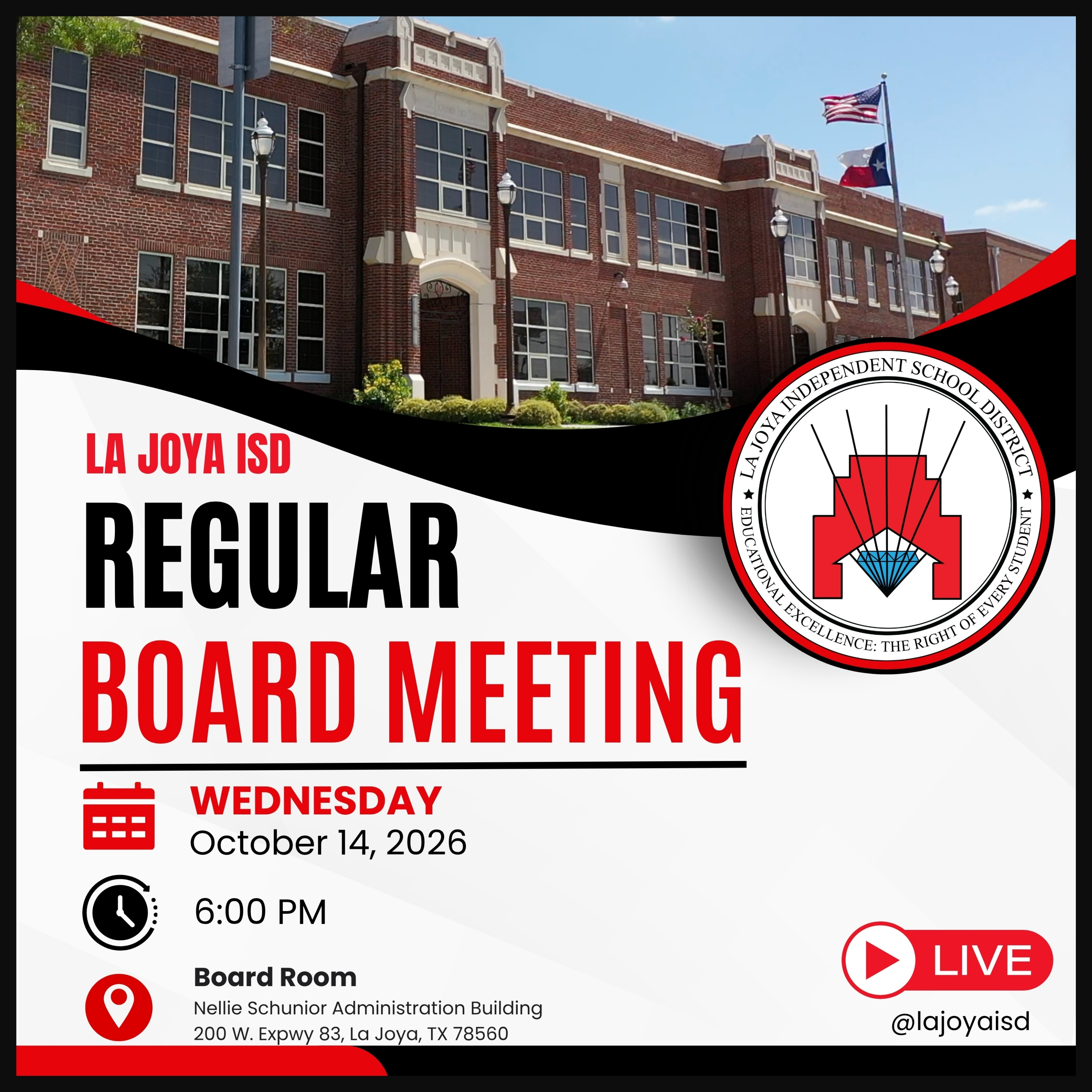 La Joya ISD Regular Board Meeting