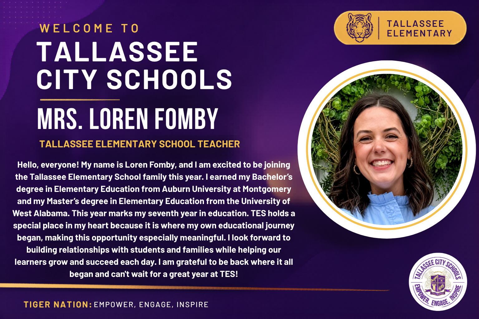 Welcome to Tallassee City Schools!
