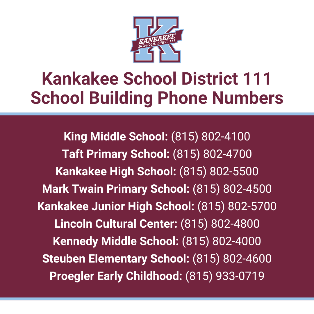 KSD111 School Building Phone Numbers & Registration