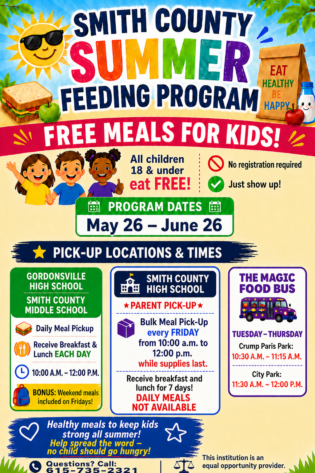 Smith County Summer Meal Program