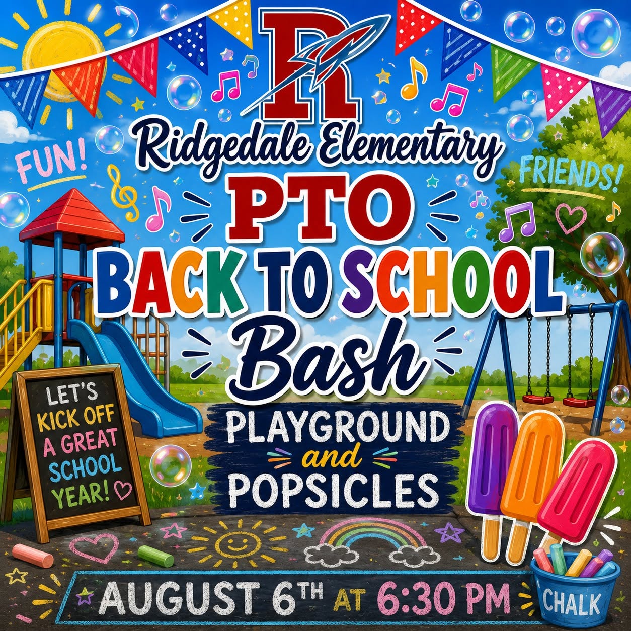 PTO Popsicles on the Playground with the Principal is TOMORROW! 
