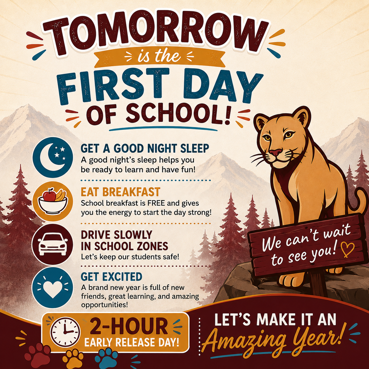 Get excited for the first day of school!