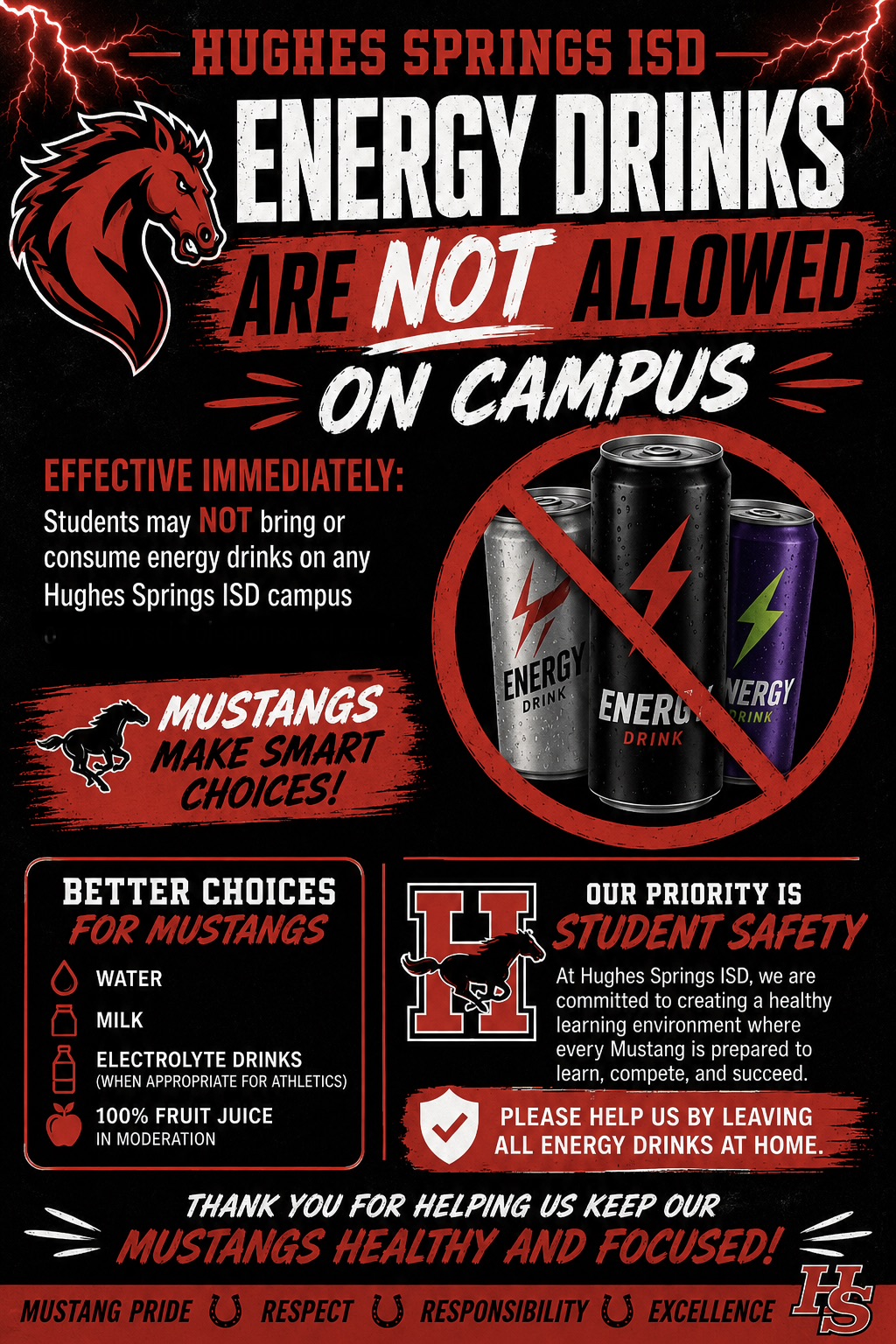 Energy Drinks- 2026-2027 school year