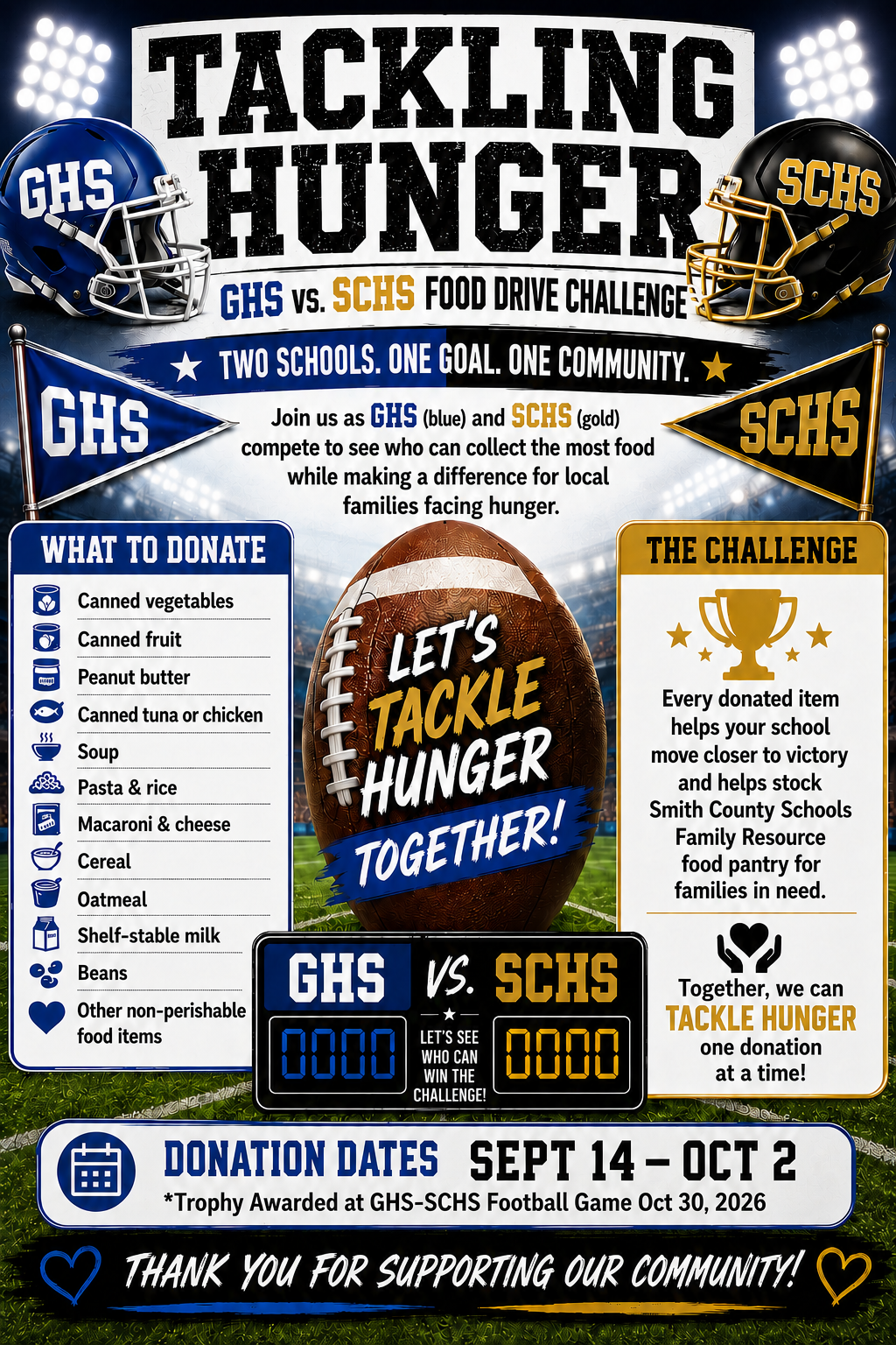 Tackling Hunger Food Drive