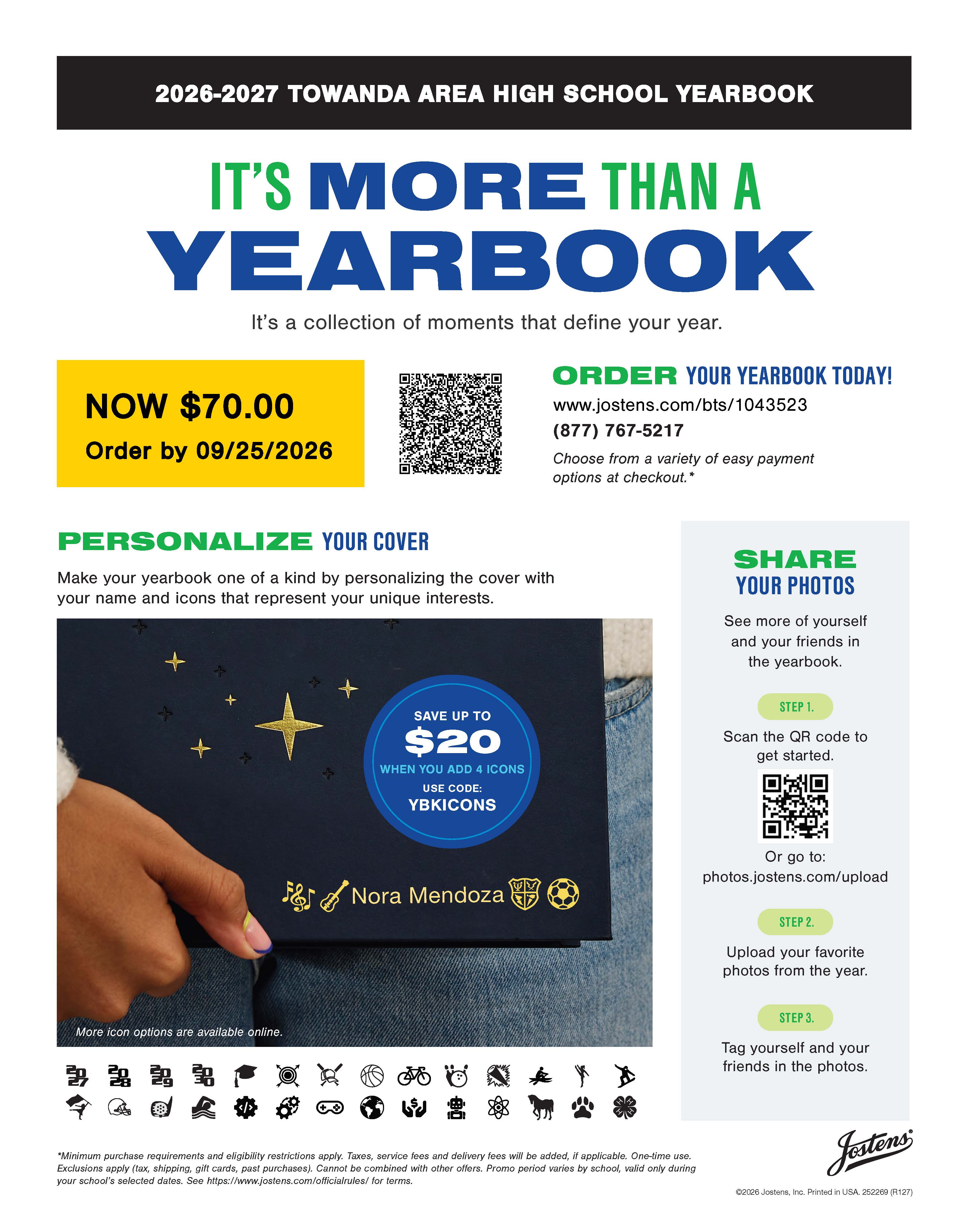 2026-2027 TOWANDA AREA HIGH SCHOOL YEARBOOK