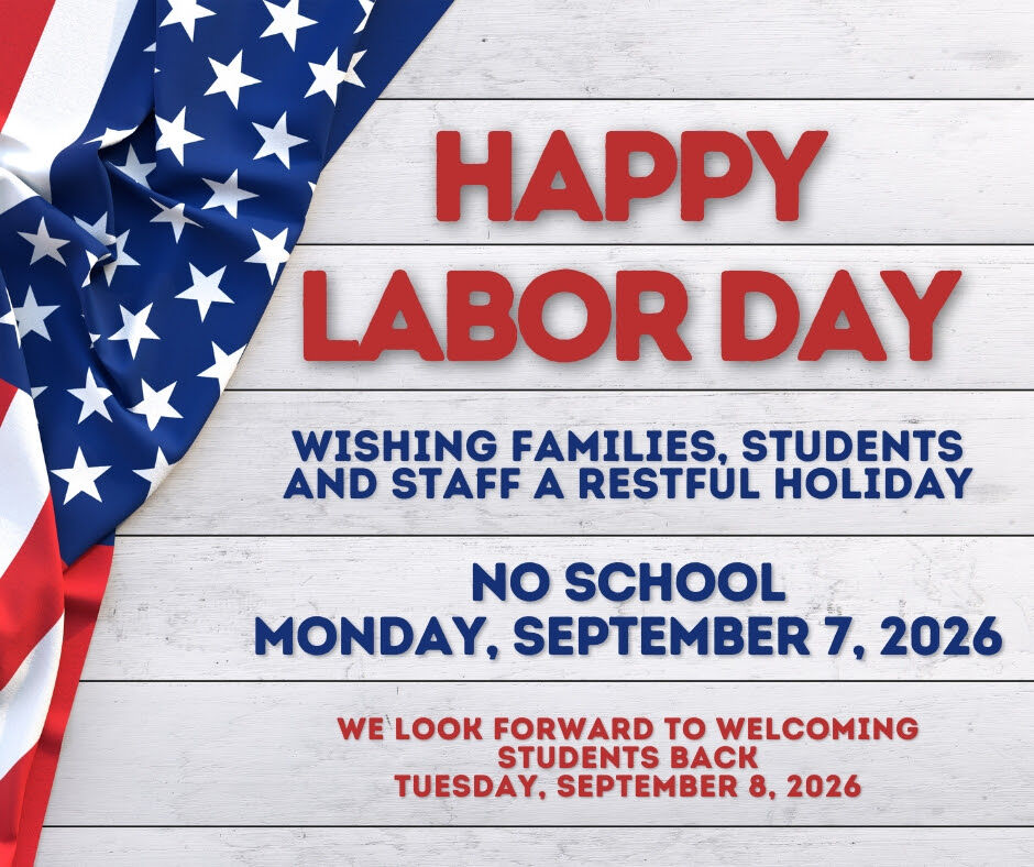 Labor Day- NO SCHOOL