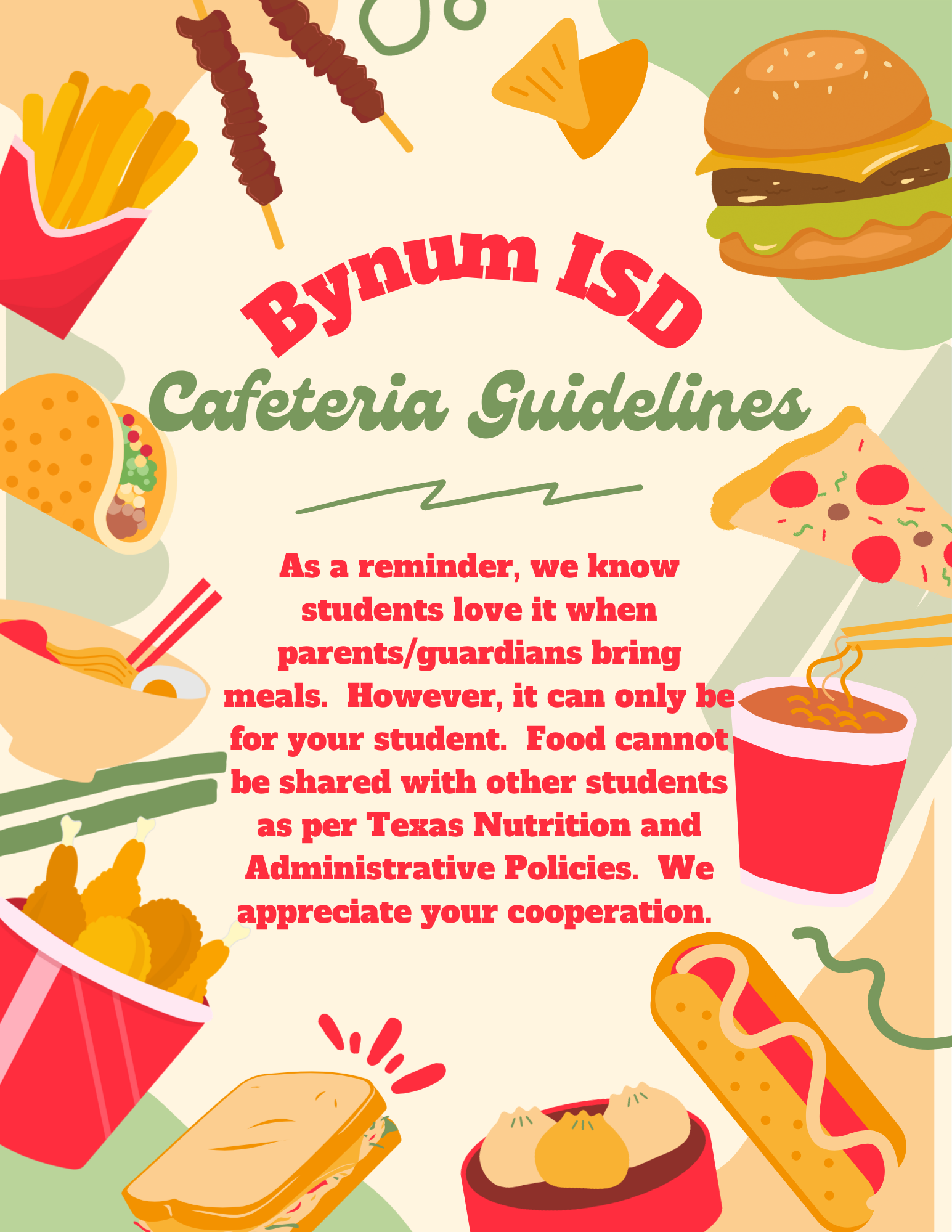 Cafeteria Guidelines