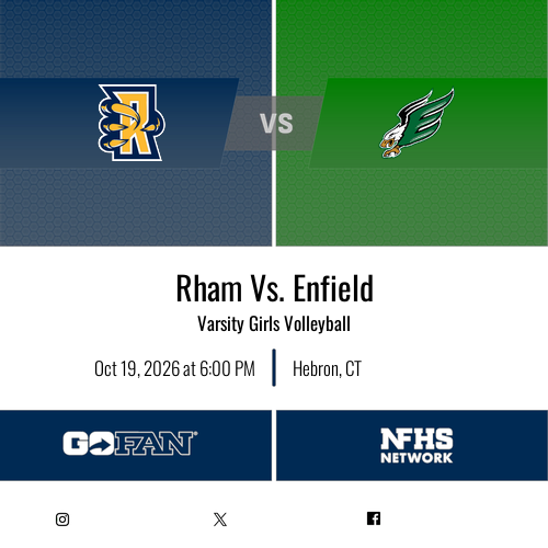 RHAM Girls Volleyball vs. Enfield Tonight at 6 PM — Buy Tickets Here!