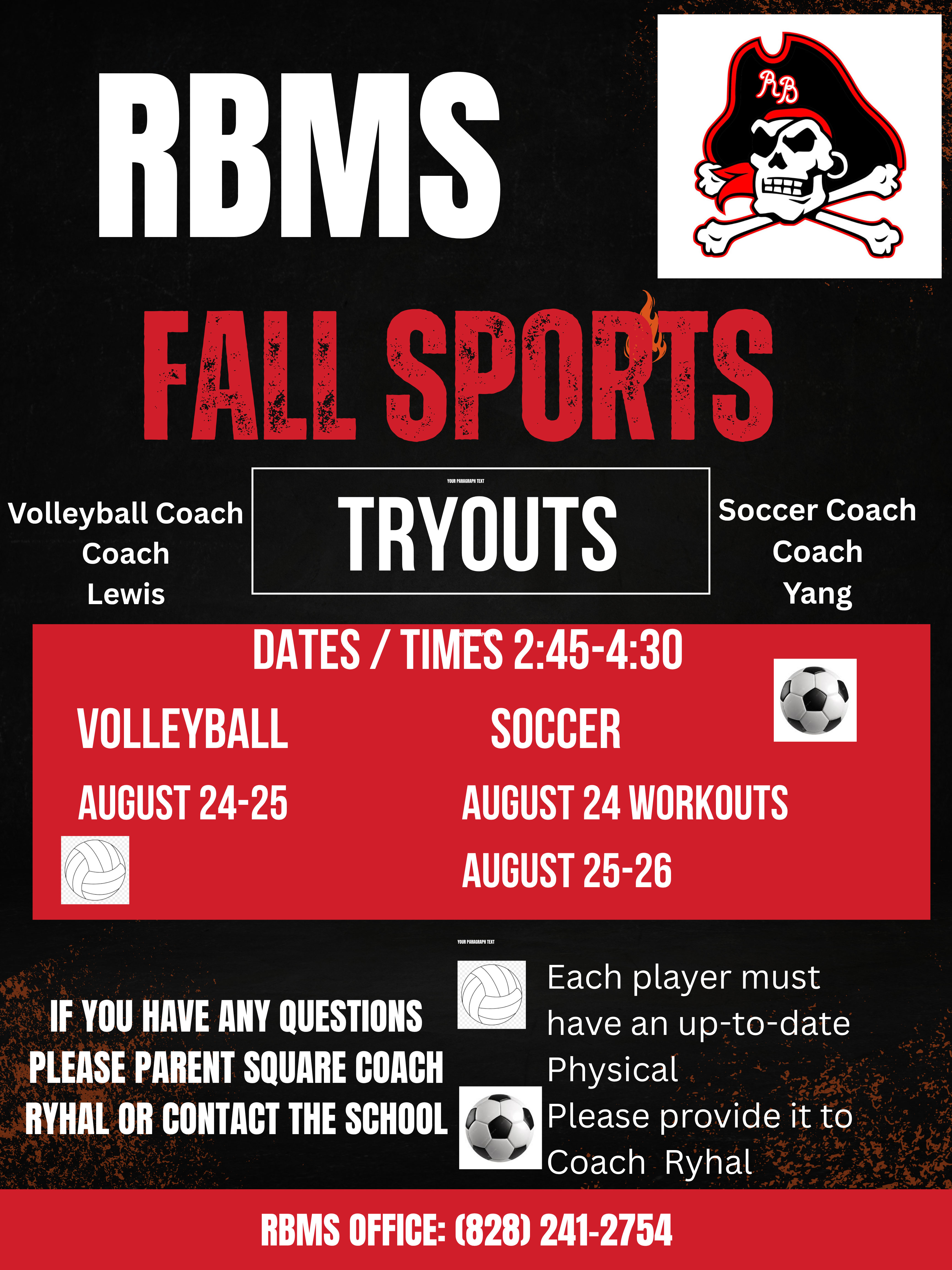 Soccer and Volleyball Tryouts