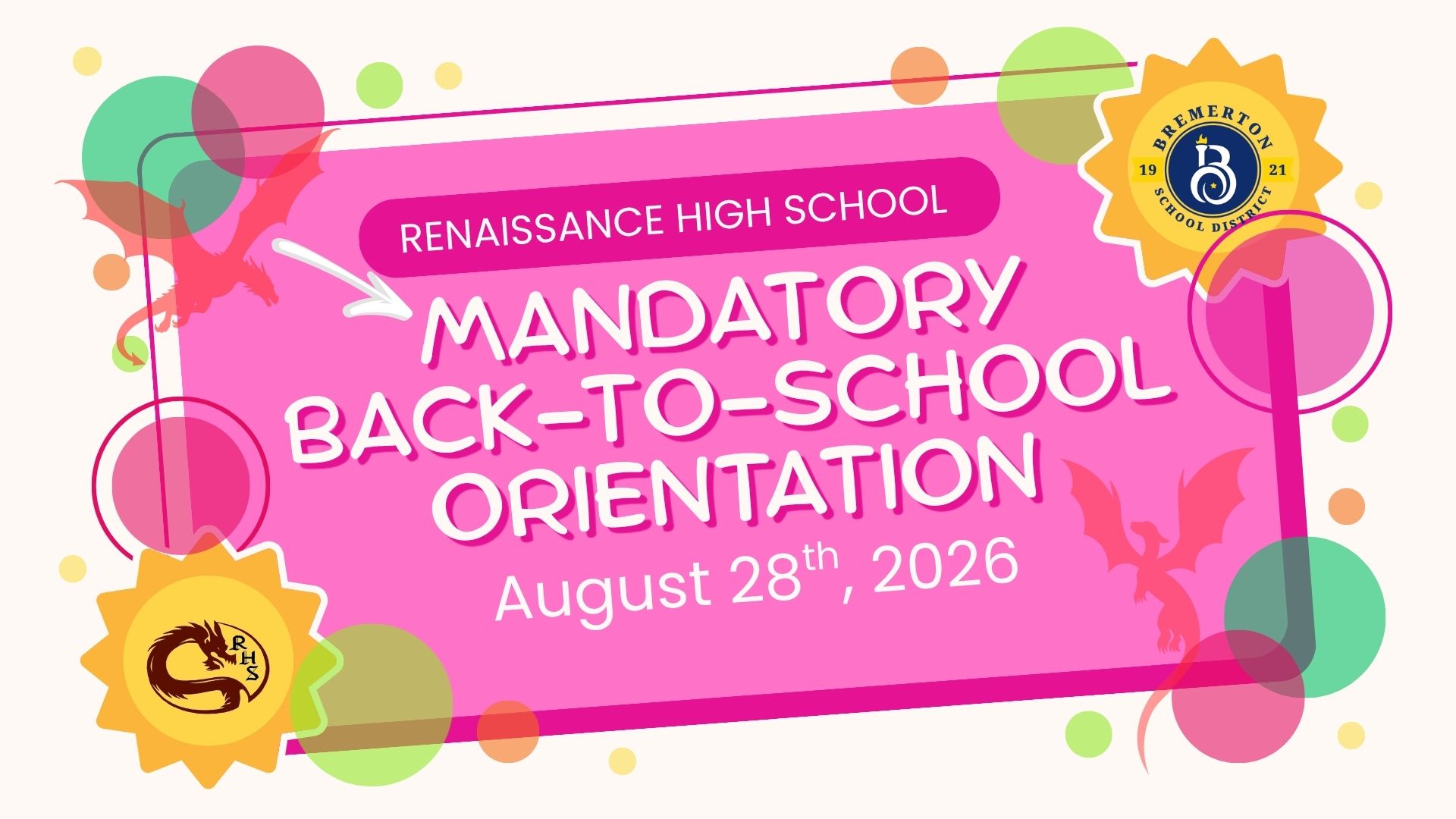 WELCOME BACK RENAISSANCE HIGH SCHOOL