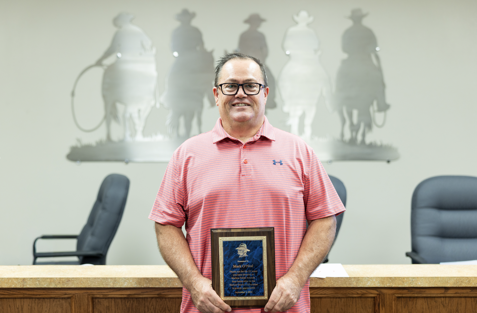 Marlow Public Schools Honors Mark O’Neal for 25 Years of Service