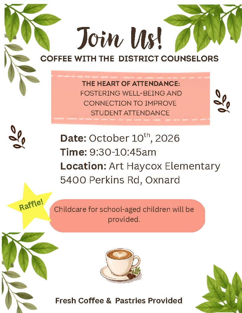 October 10 - Coffee with the District Counselors