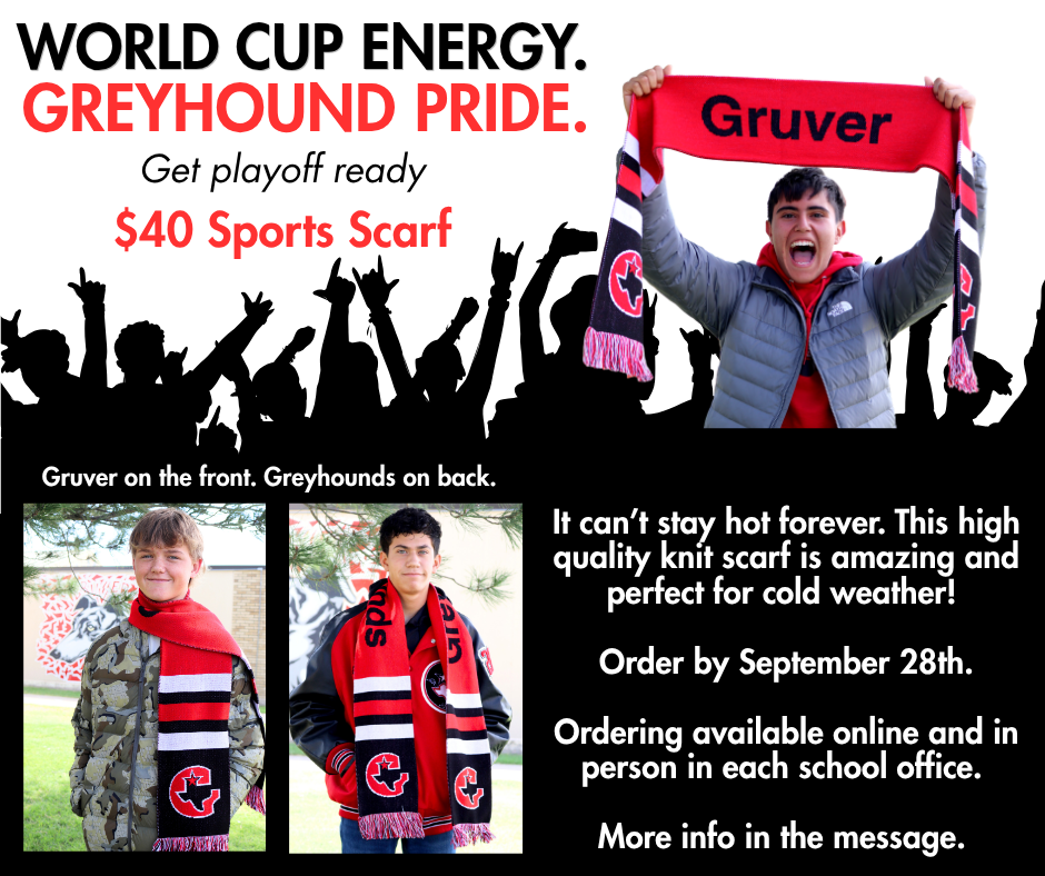 Gruver Student Council Sports Scarf & Twilly Fundraiser