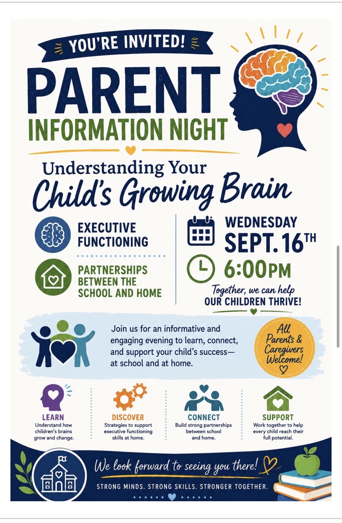 Reminder of Parent Information Night Tomorrow Night!