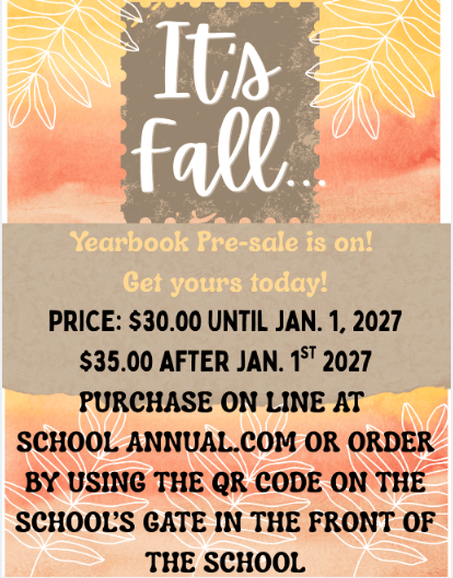 Yearbook Pre-Sale Is On!
