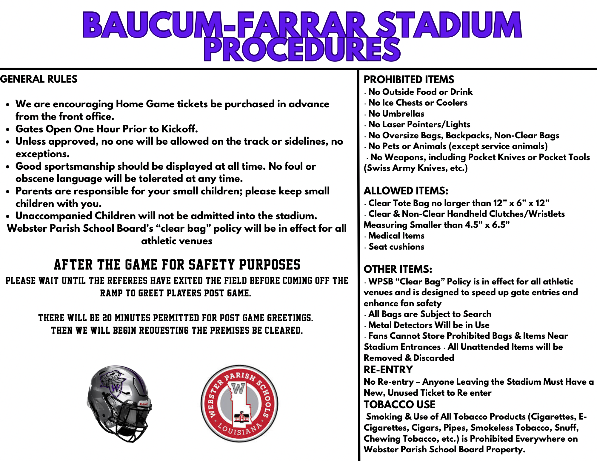 Stadium Procedures