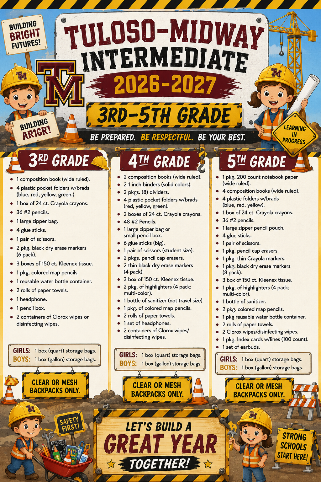 School Supply List