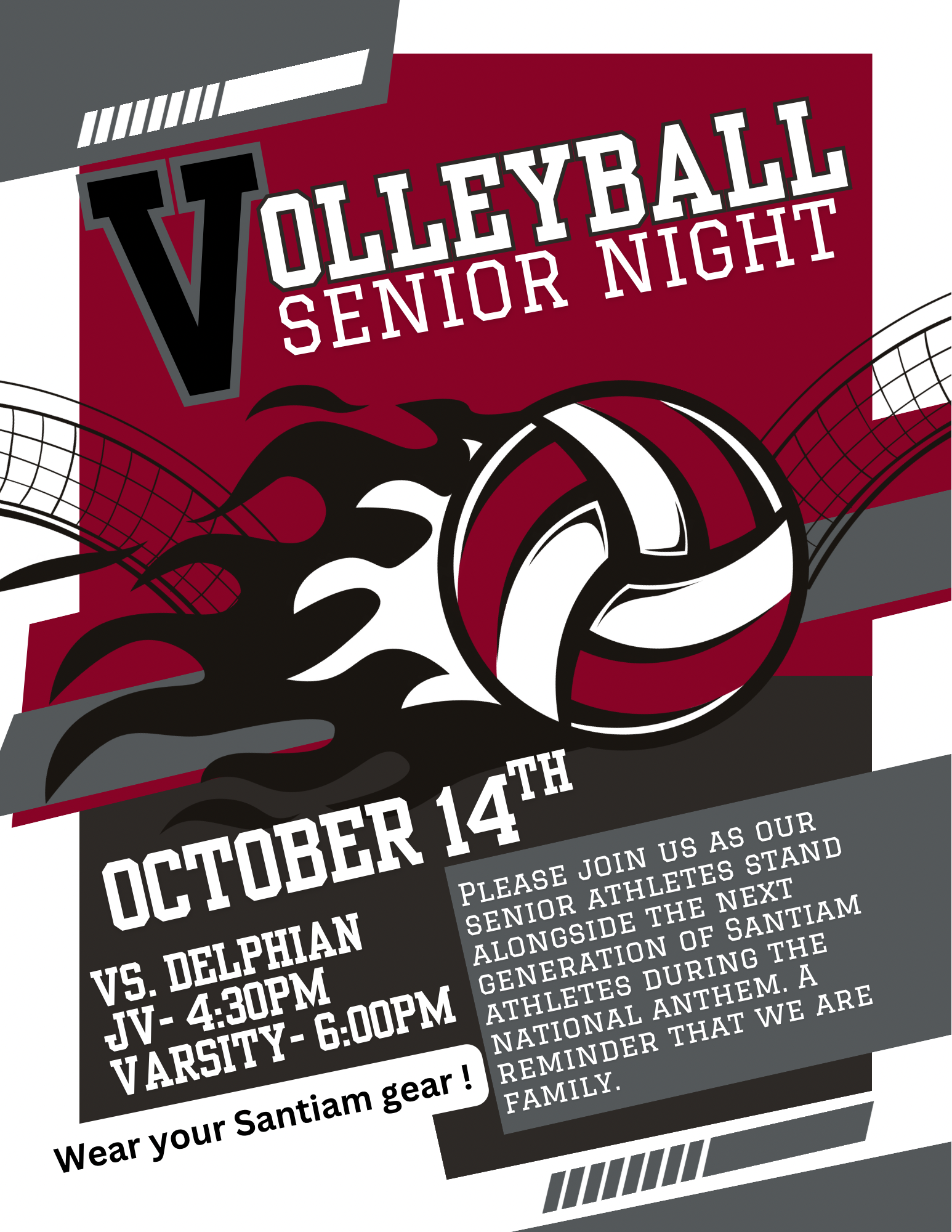 SENIOR NIGHT FOR VB AND FB
