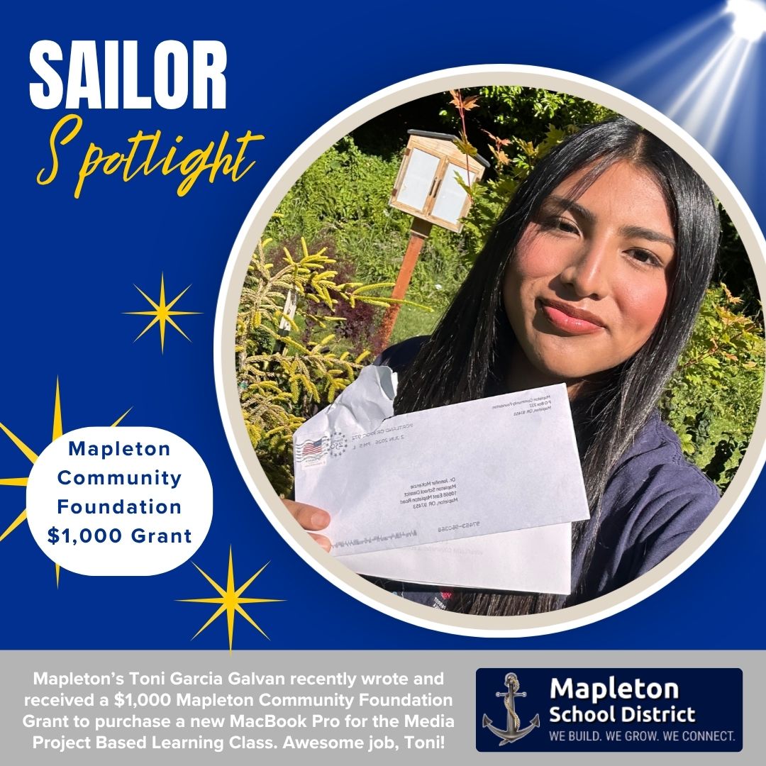 Sailor Spotlight: Mapleton Community Foundation $1,000 Grant