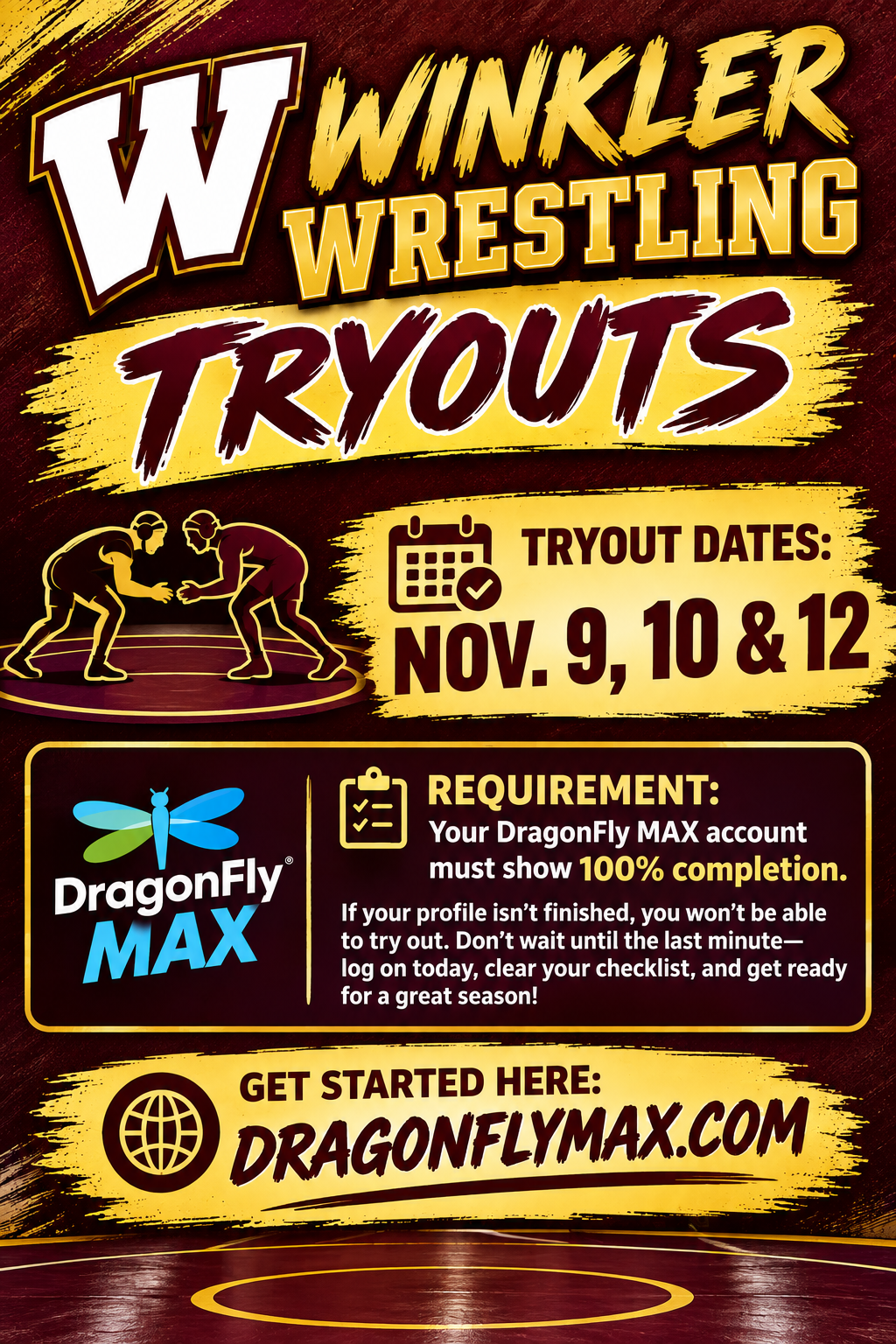 Wrestling Tryout Information